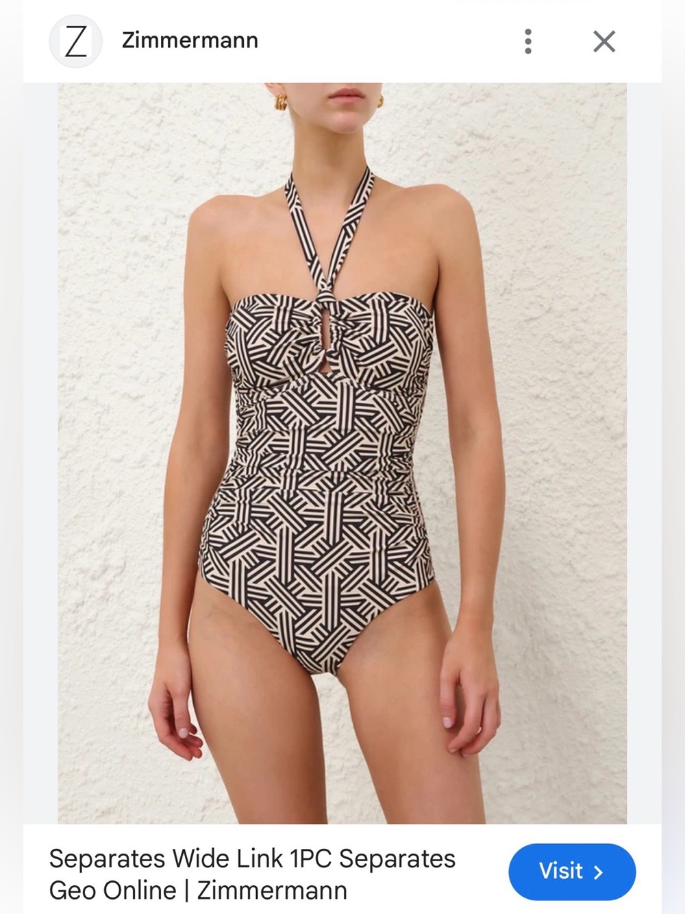 Zimmermann Separates Wide Link Geo Swimsuit
